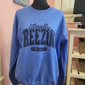 Literally Freezing printed Gildan Sweatshirt